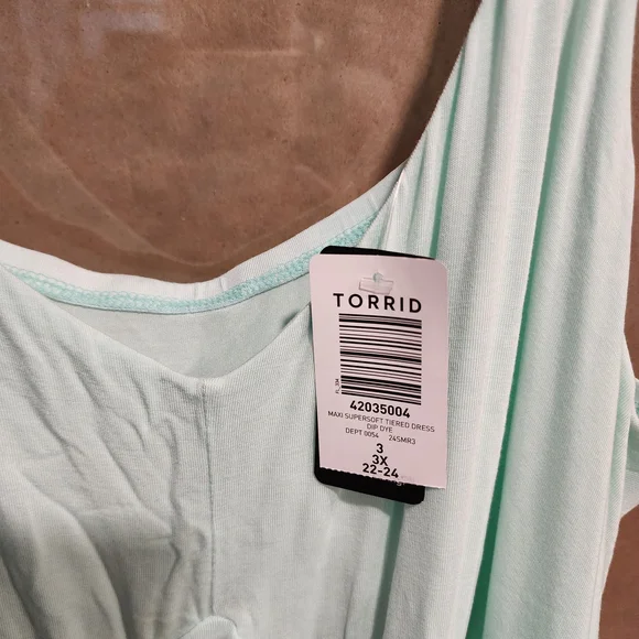 NWT Torrid 3 Maxi V-Neck Tiered Dress - Picture 2 of 4